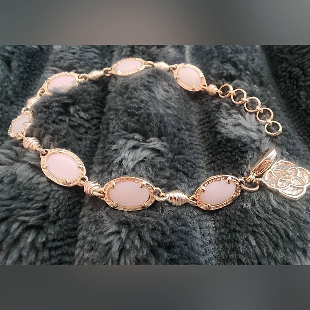 Kendra Scott Gold and White Stone Bracelet